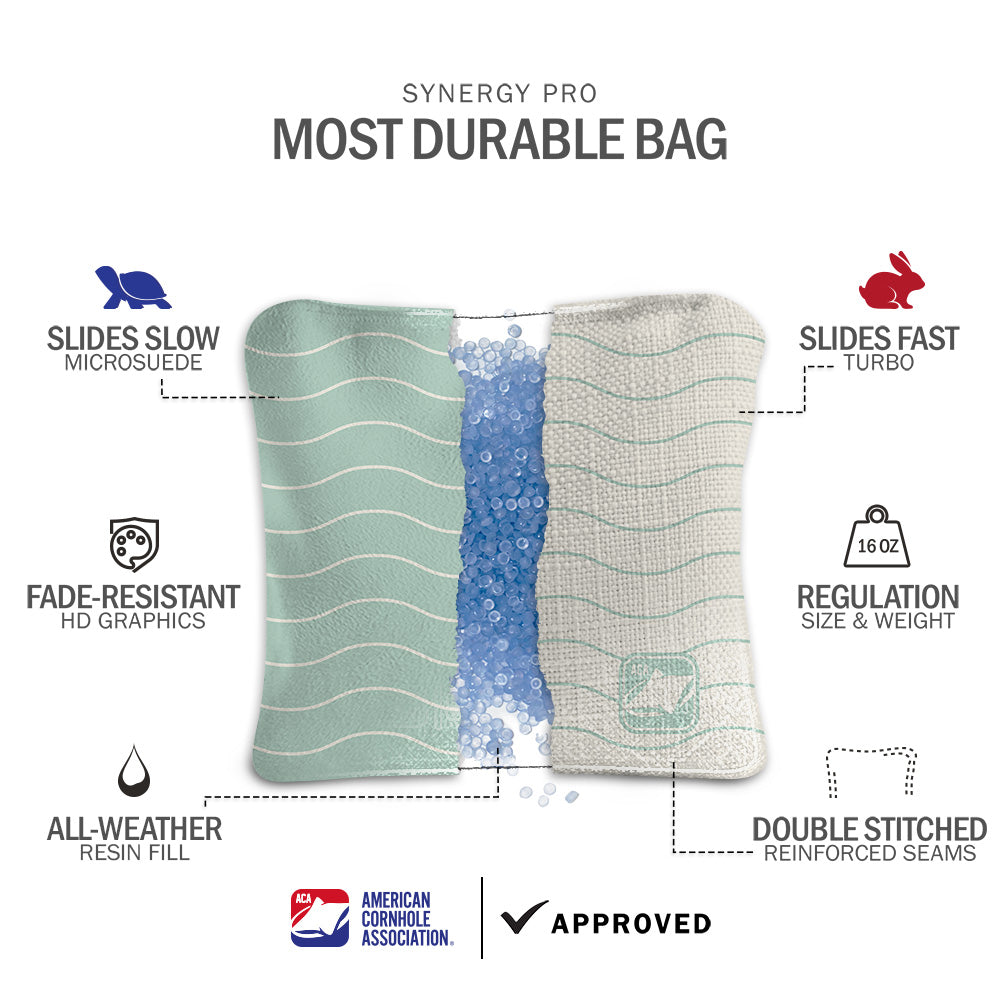 Cream Waves Synergy Pro Cornhole Bags