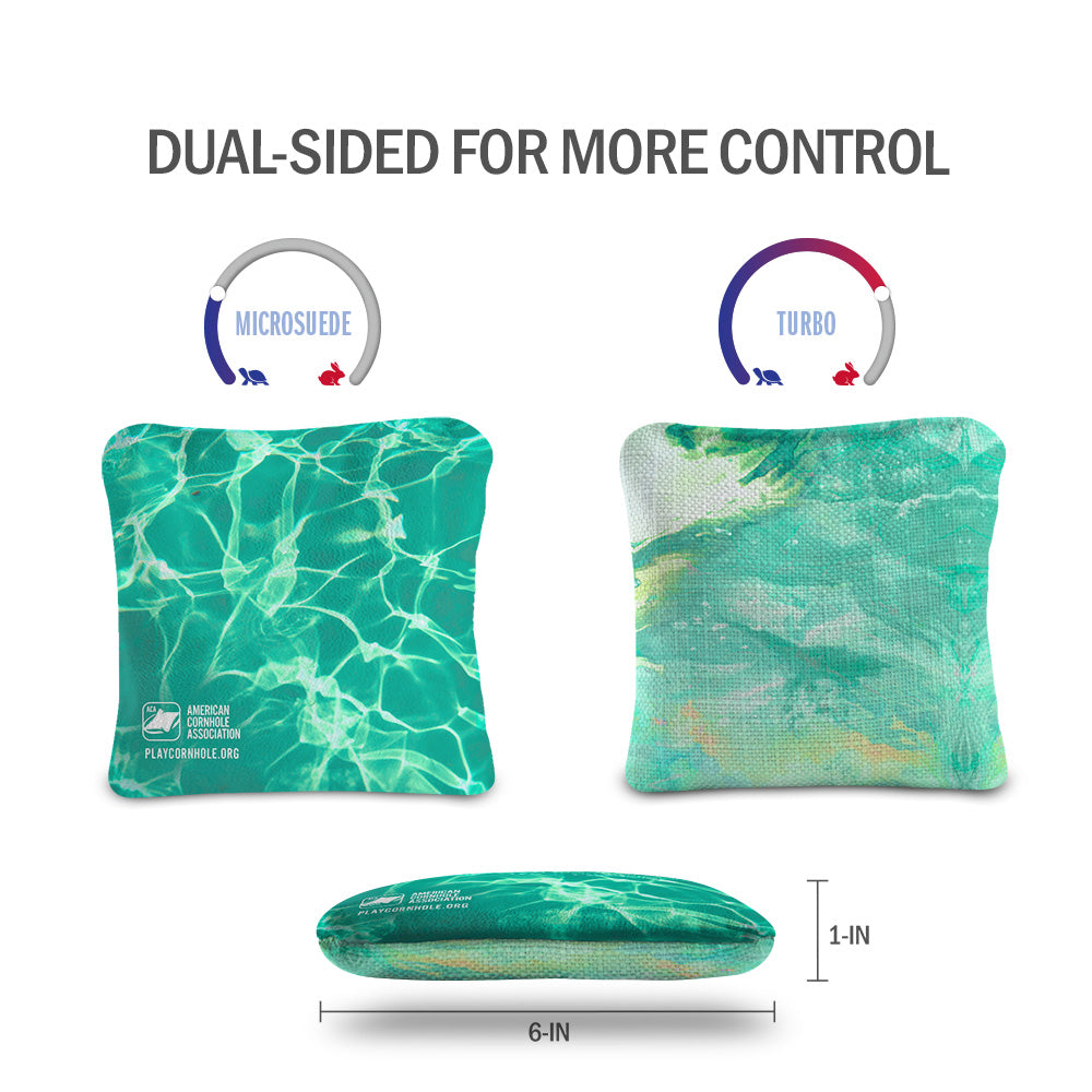 Teal Waves Synergy Pro Cornhole Bags