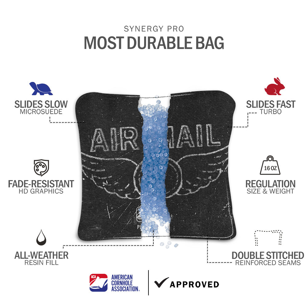Distressed Airmail Synergy Pro Cornhole Bags