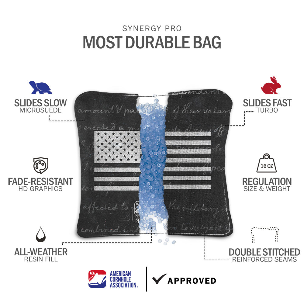 Distressed American Flag Synergy Pro Cornhole Bags
