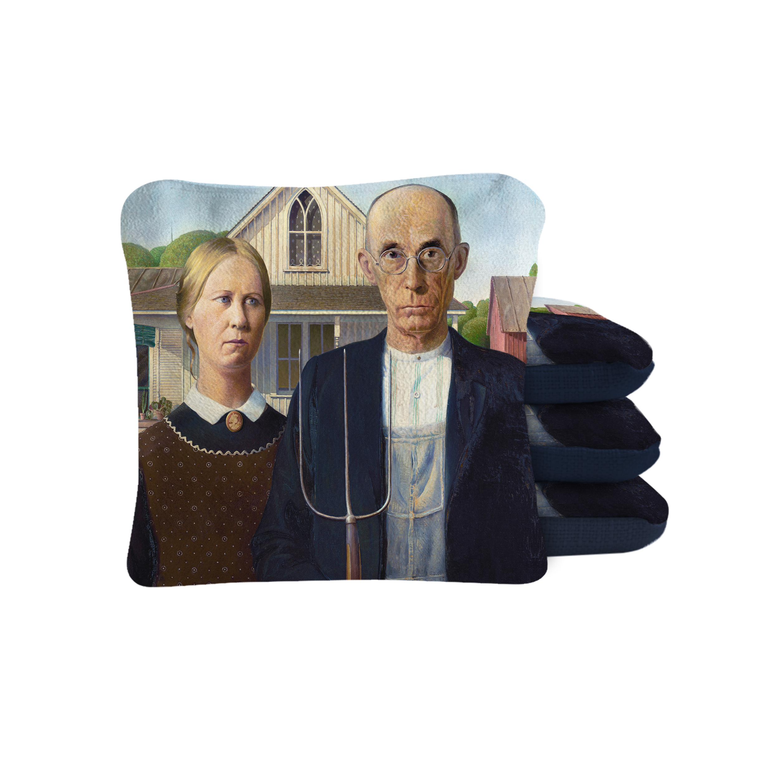 Grant Wood's American Gothic Synergy Pro Cornhole Bags