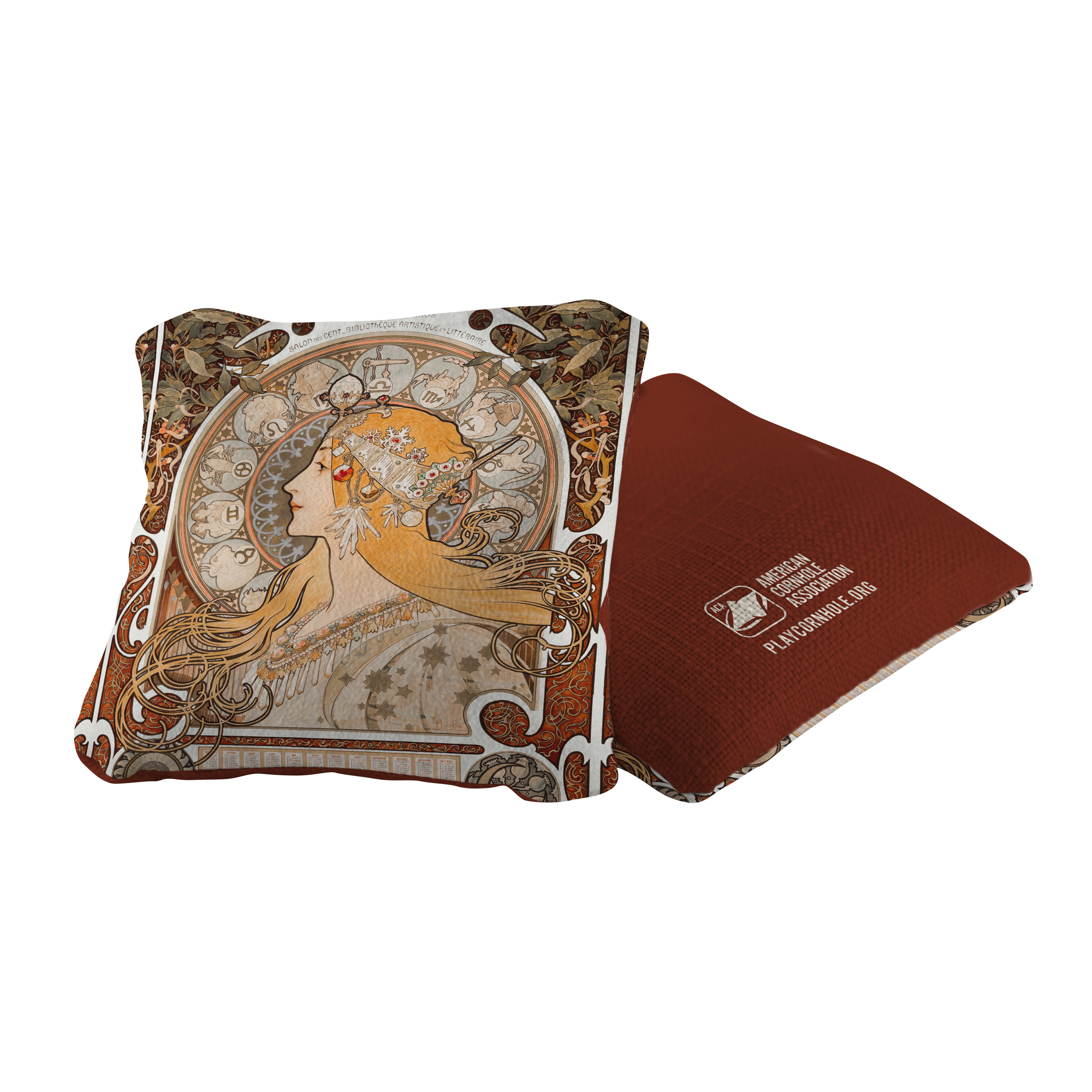 La Plume by Alphonse Marie Mucha Synergy Pro Cornhole Bags