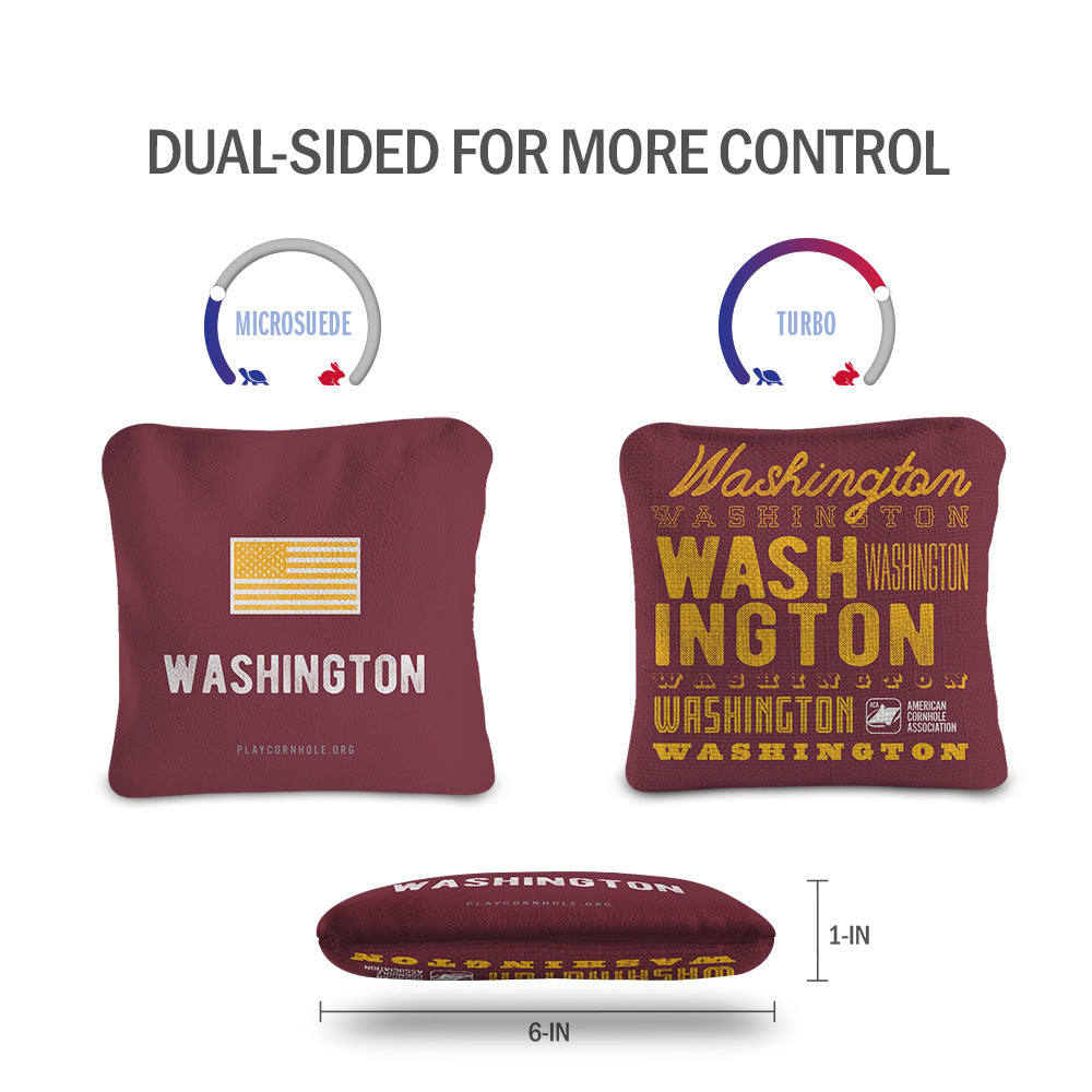 Washington Football Vintage Gameday Synergy Pro Cornhole Bags