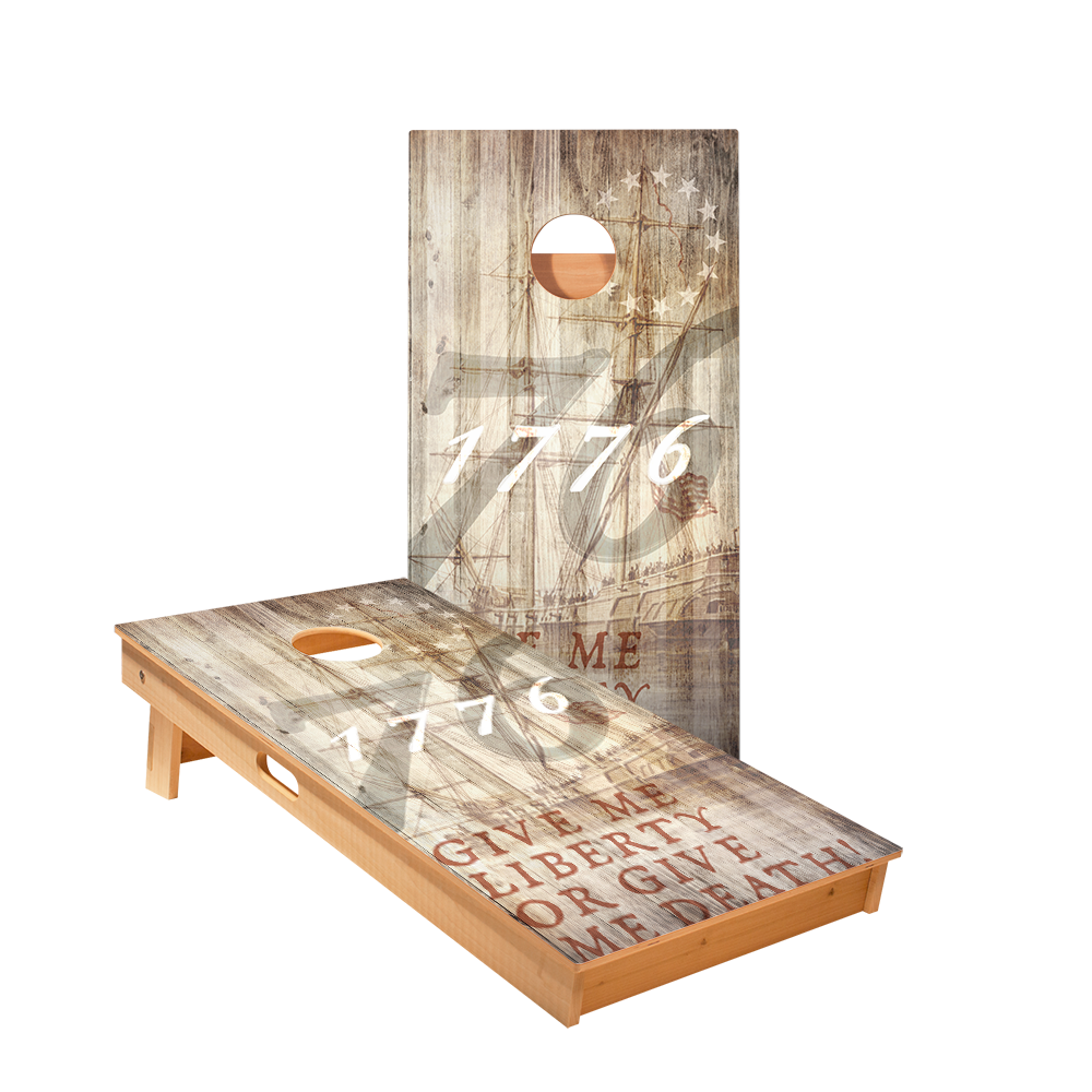 1776 Tan Star Cornhole Boards