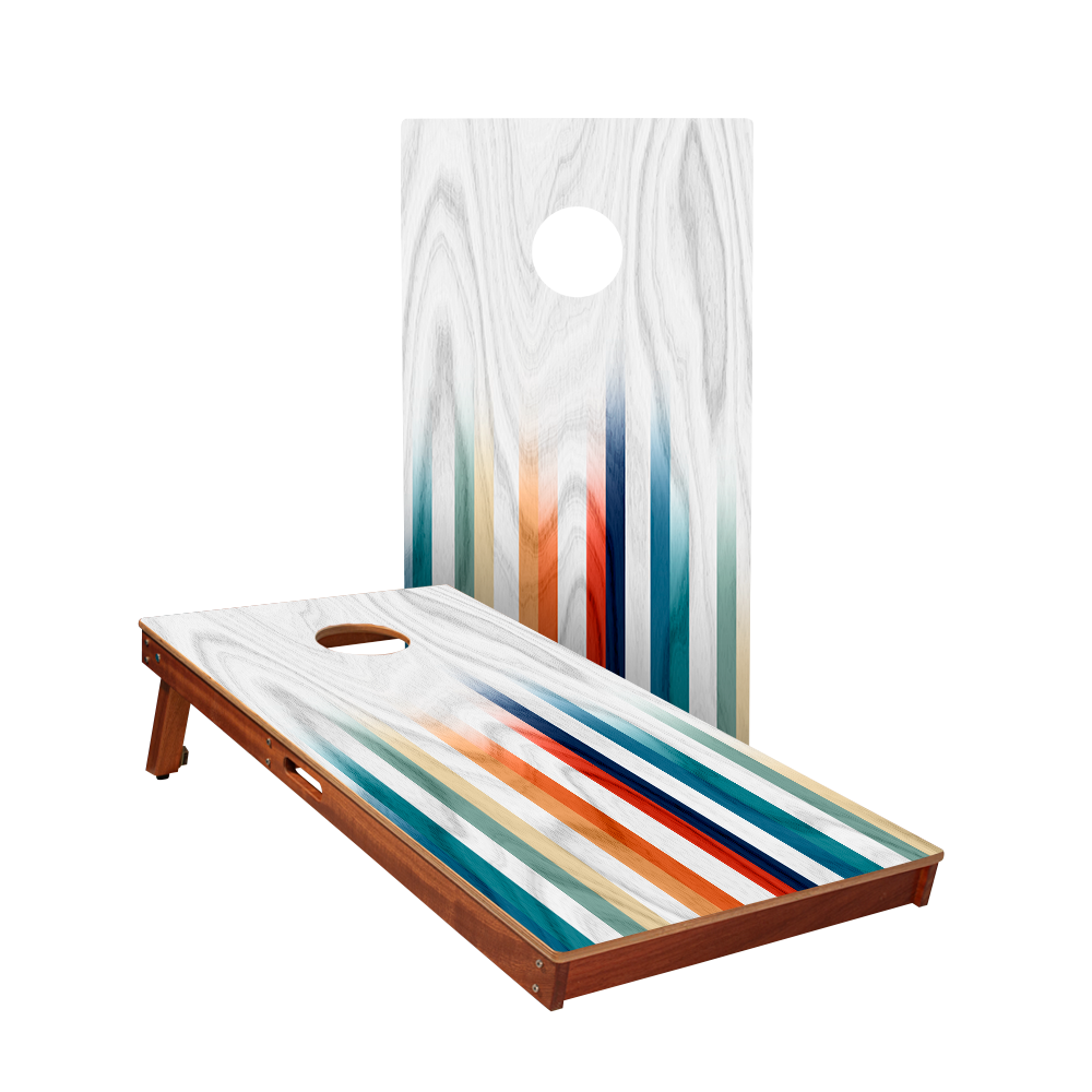 Multi Faded Stripes Sig Pro Cornhole Boards