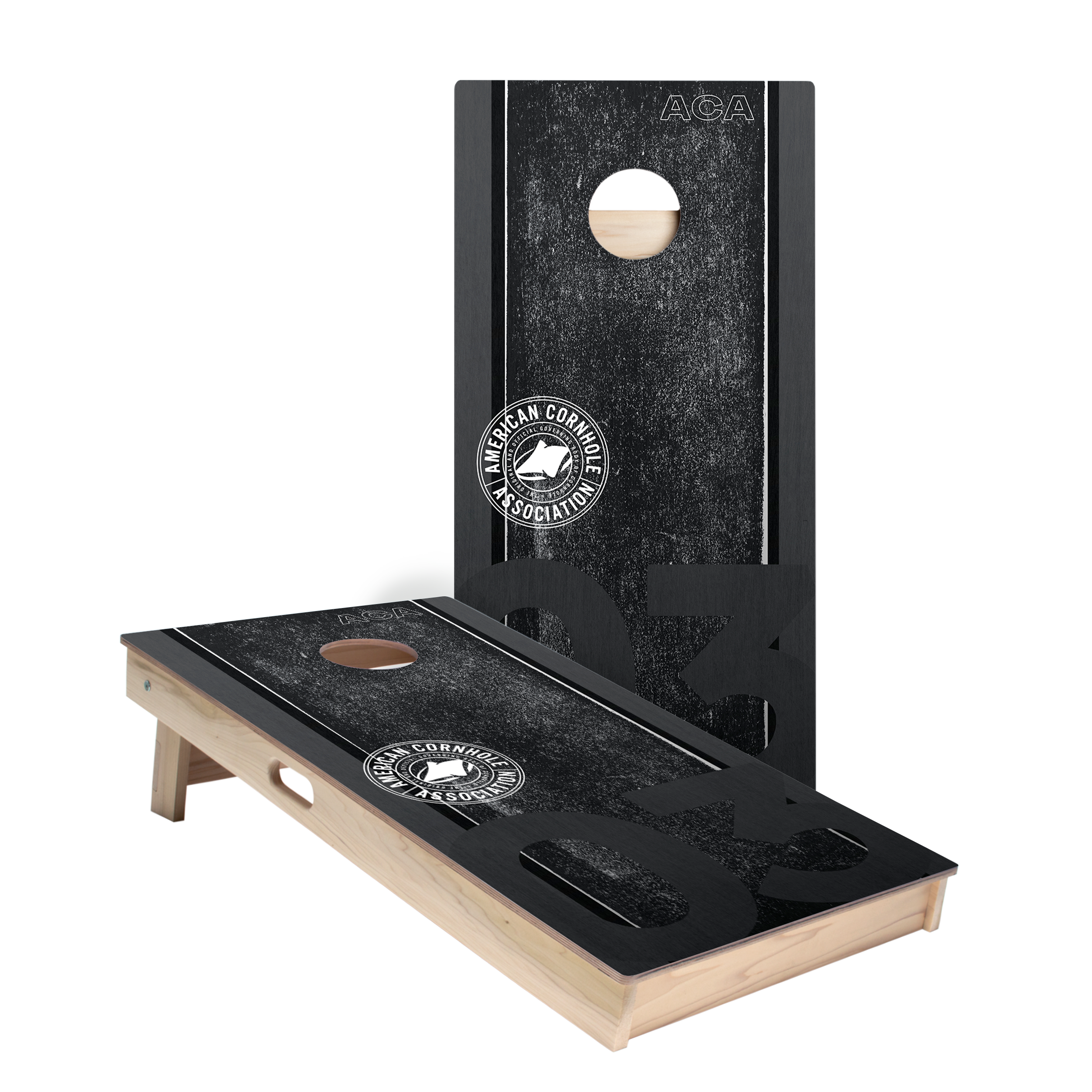 ACA Logo Black Grunge Star Cornhole Boards