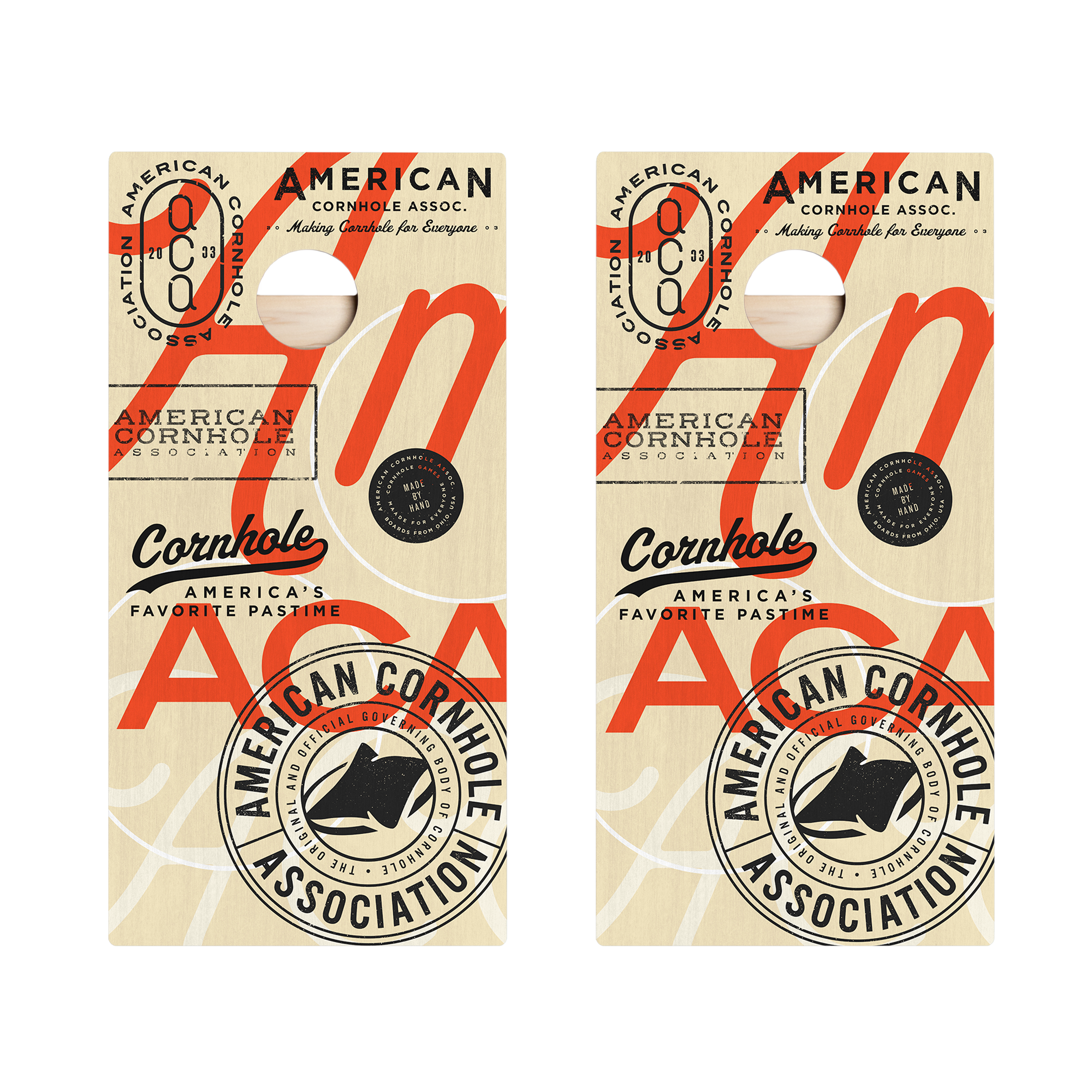ACA Vintage Logos Star Cornhole Boards