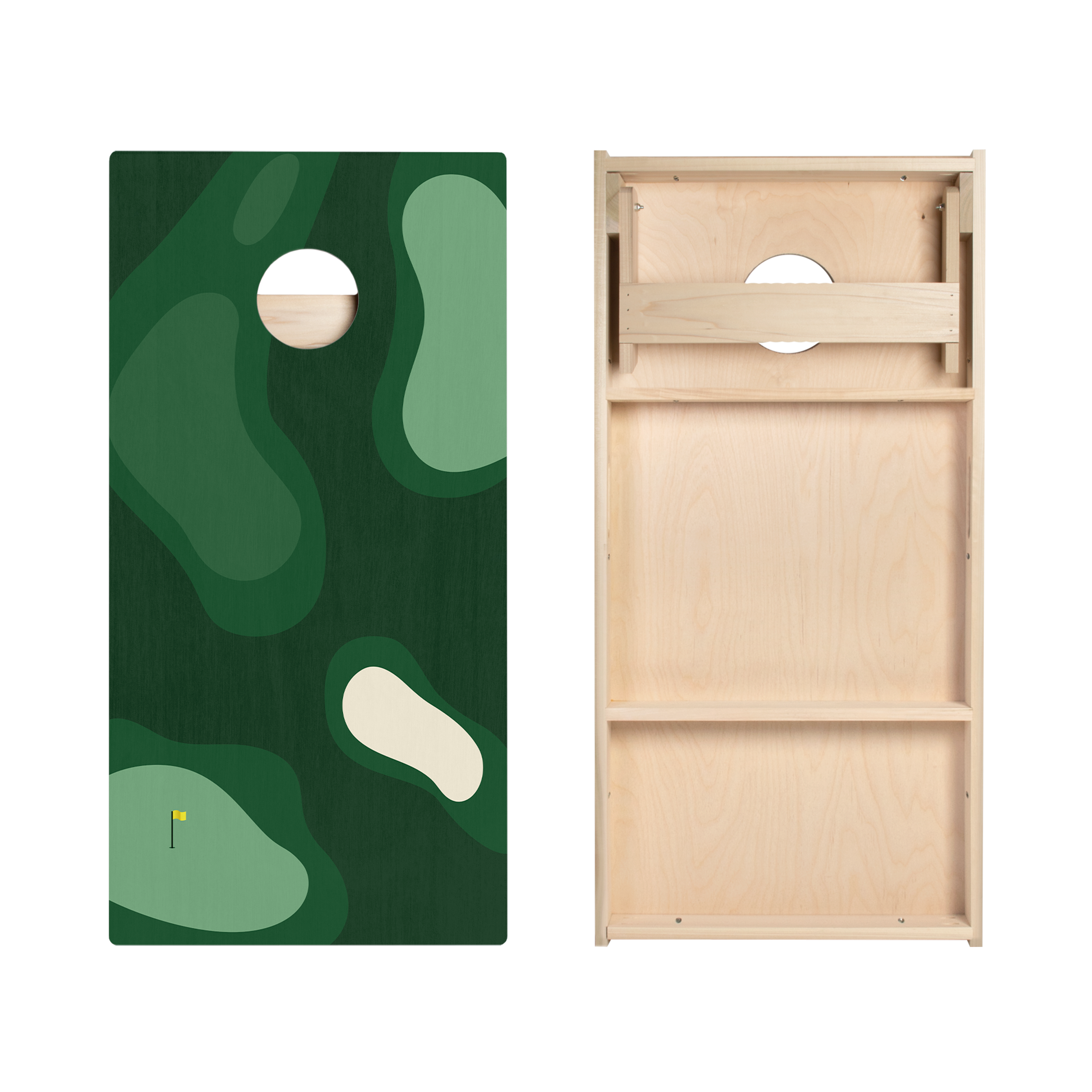 Green Golf Course Star Cornhole Boards