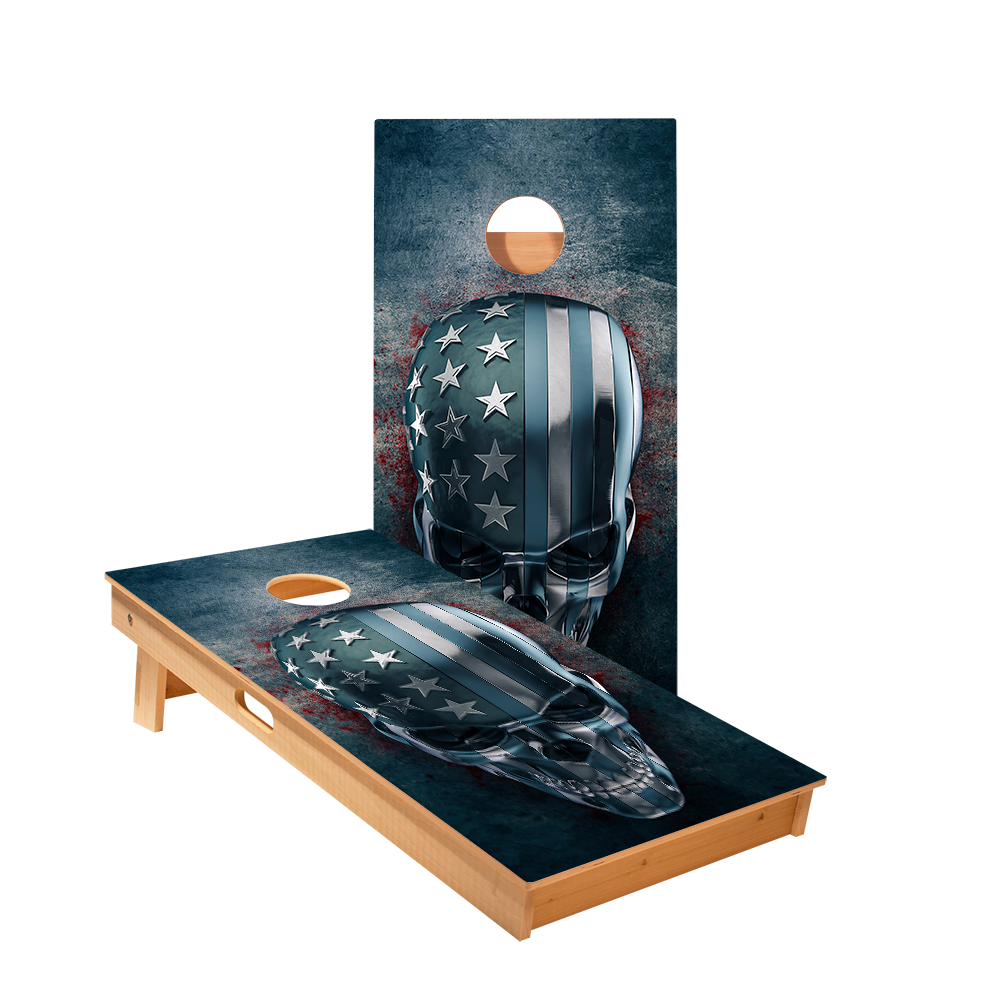 USA Skull Star Cornhole Boards