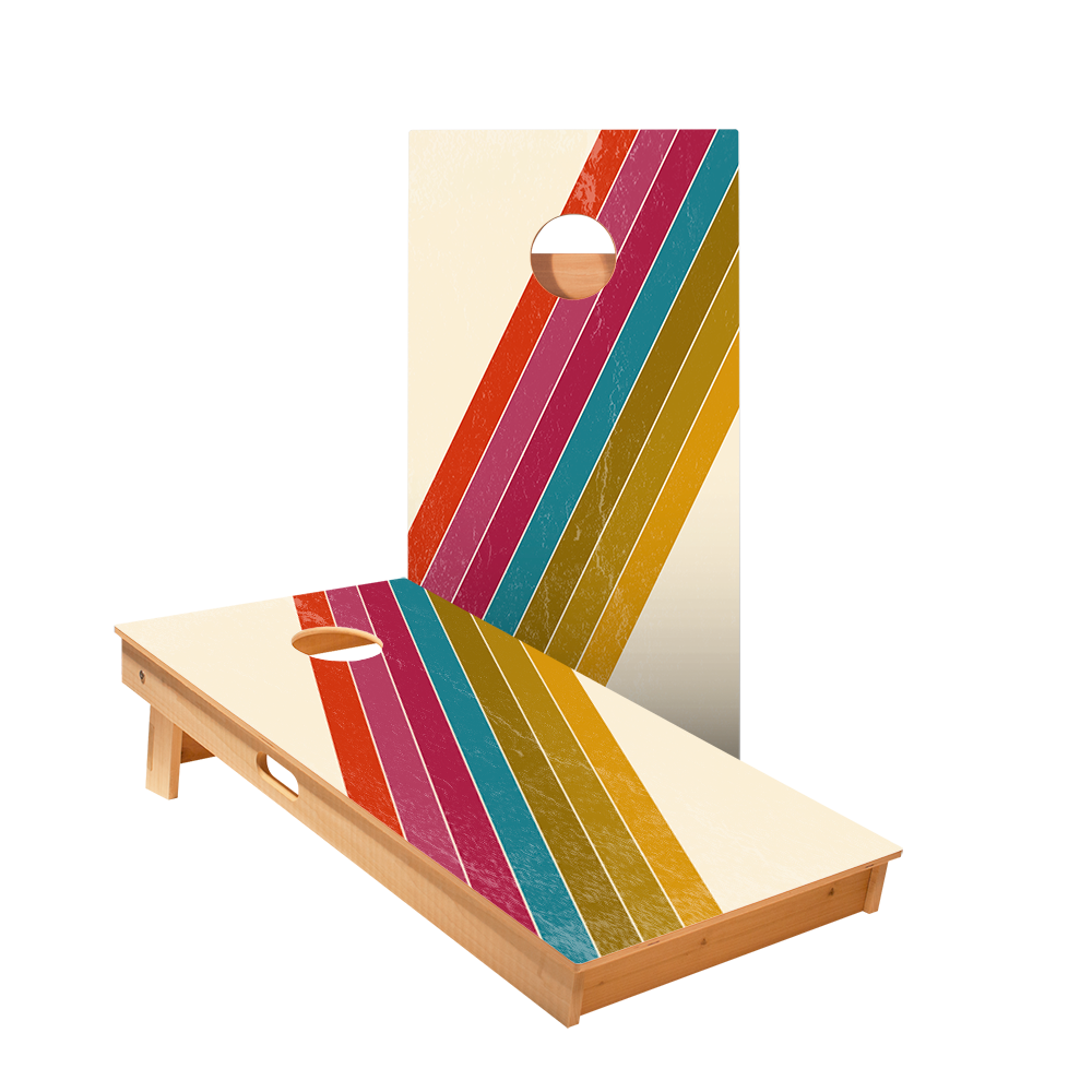 Angled Center Stripes Star Cornhole Boards