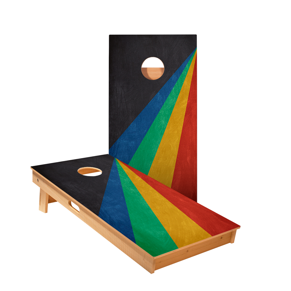 Angled Stripes Star Cornhole Boards