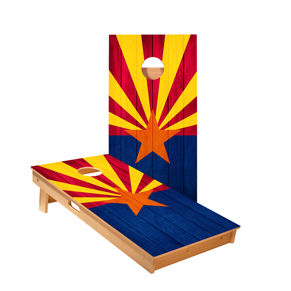 Arizona Flag Star Cornhole Boards