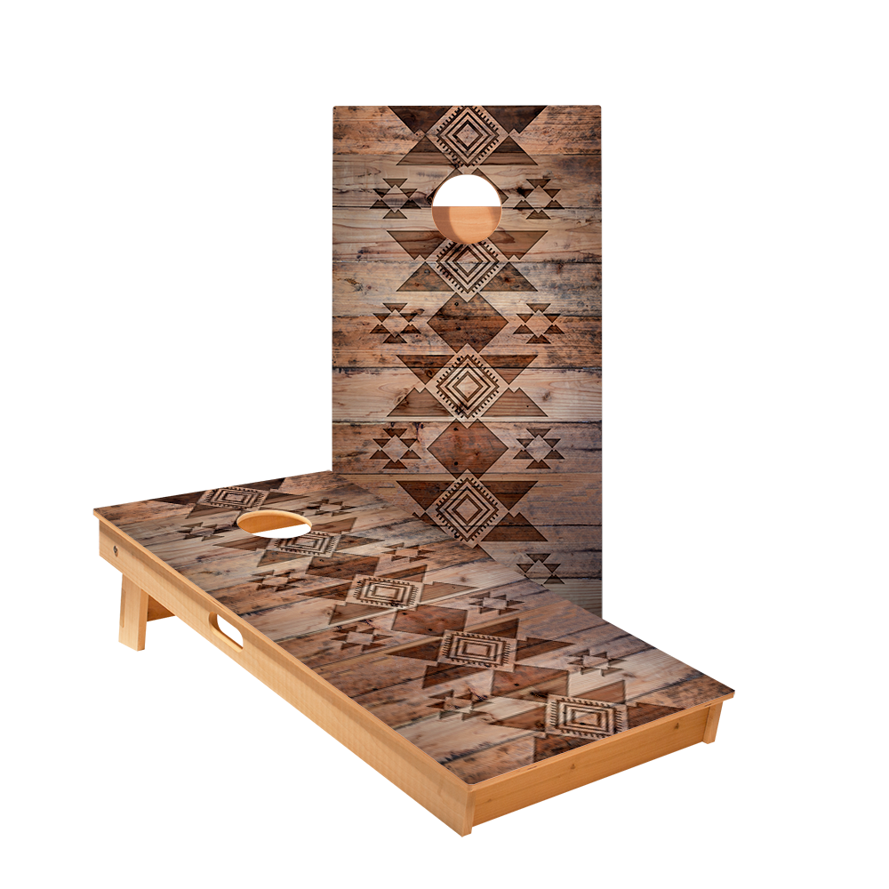 Aztec Wood Star Cornhole Boards