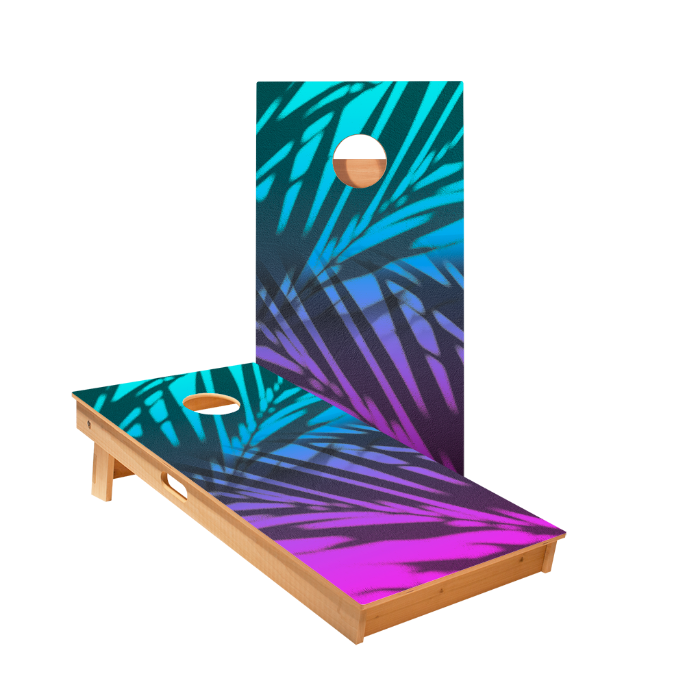 Beach Gradient Blue Star Cornhole Boards