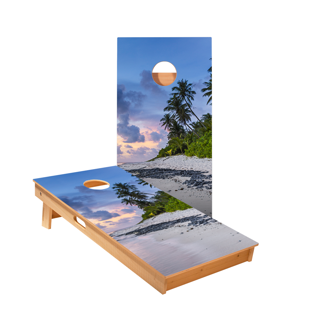 Beach Scene Star Cornhole Boards