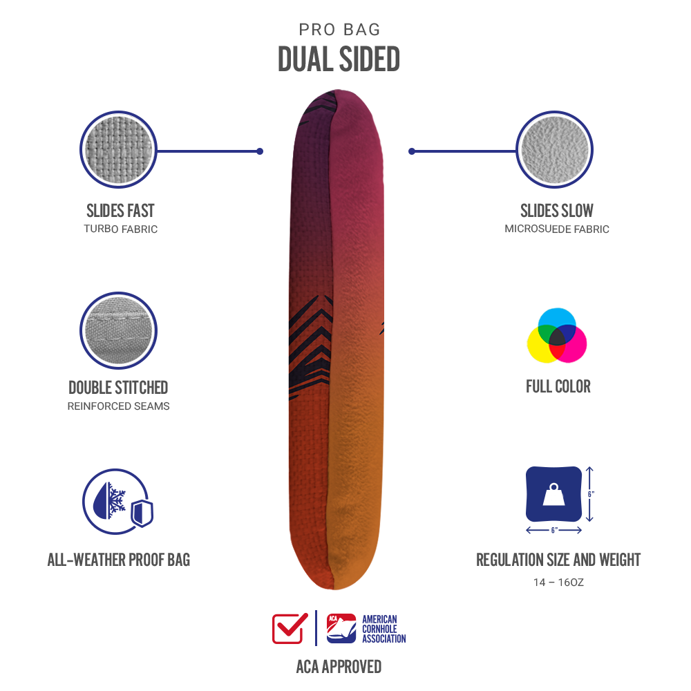 Tropical Sunset Synergy Pro Cornhole Bags