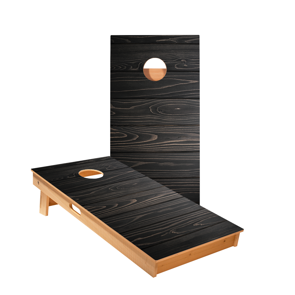 Black Stained Large Panel Wood Star Cornhole Boards