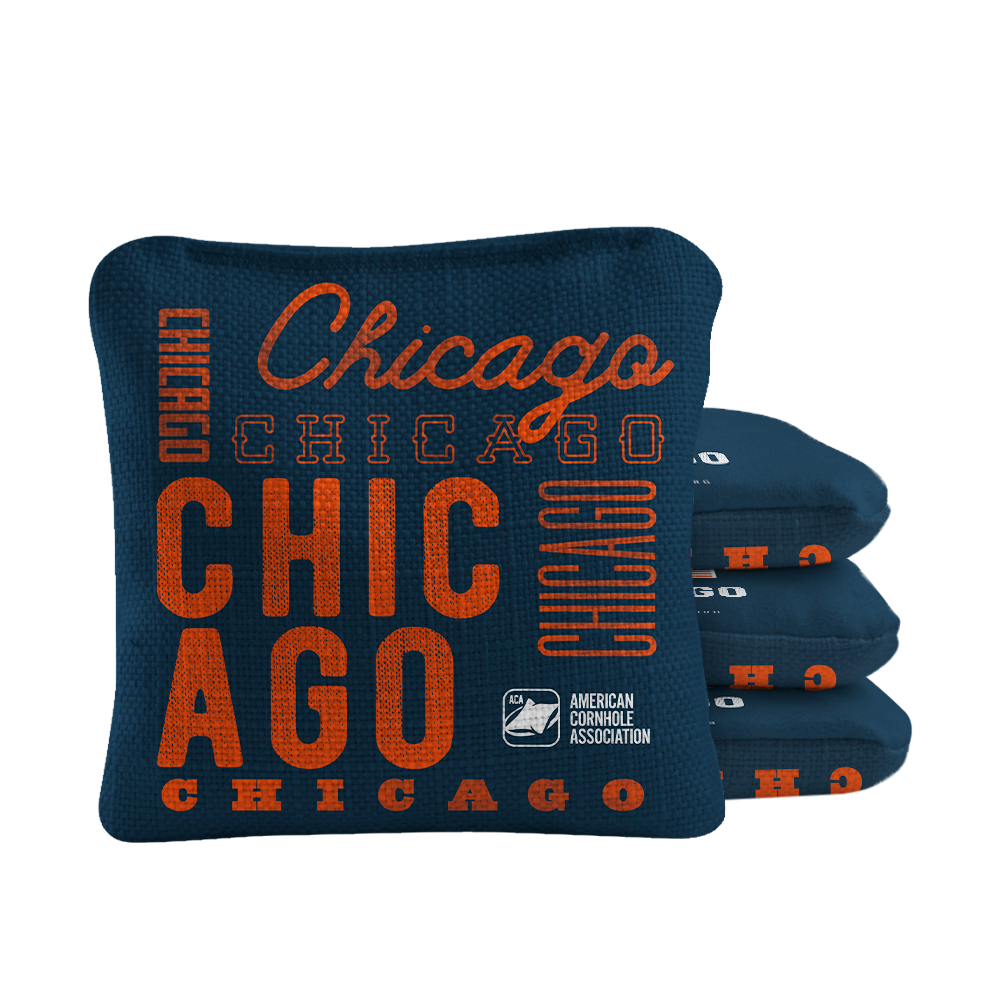 Chicago Football Vintage Gameday Synergy Pro Cornhole Bags