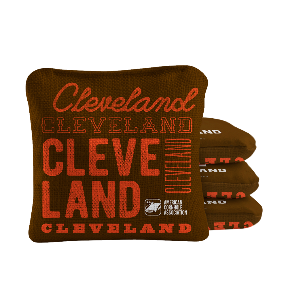 Cleveland Football Vintage Gameday Synergy Pro Cornhole Bags