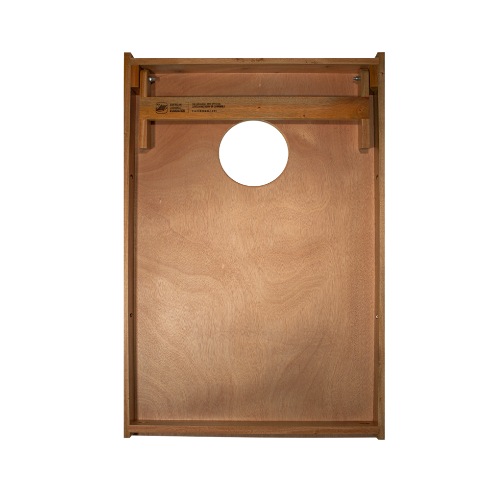 Rustic Wood Panel Backyard 2300 Cornhole Boards