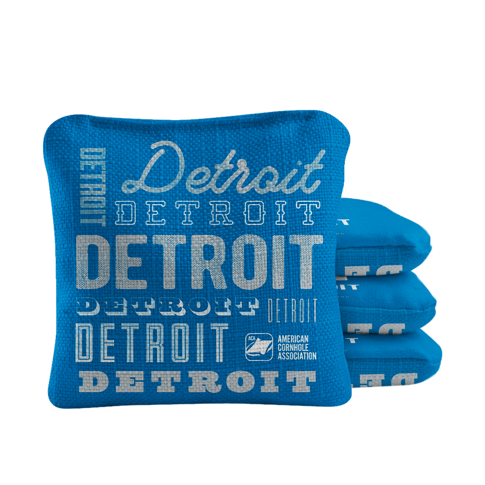 Detroit Football Vintage Gameday Synergy Pro Cornhole Bags