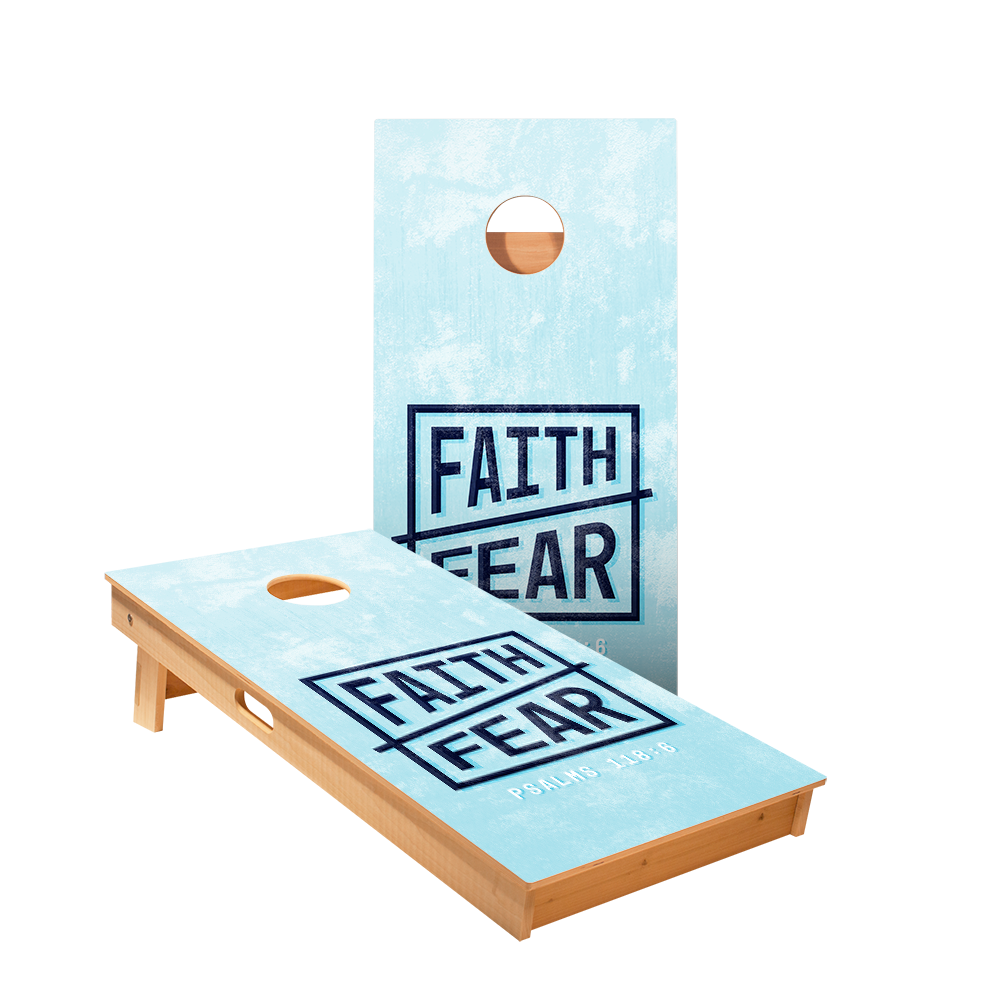 Faith Over Fear Star Cornhole Boards