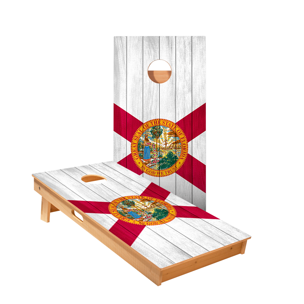 Florida Flag Star Cornhole Boards