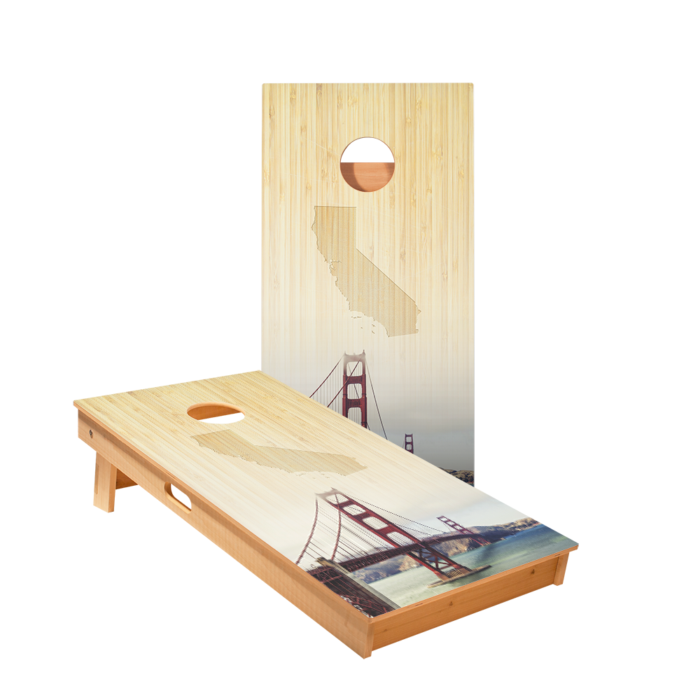 California Golden Gate Bridge Star Cornhole Boards