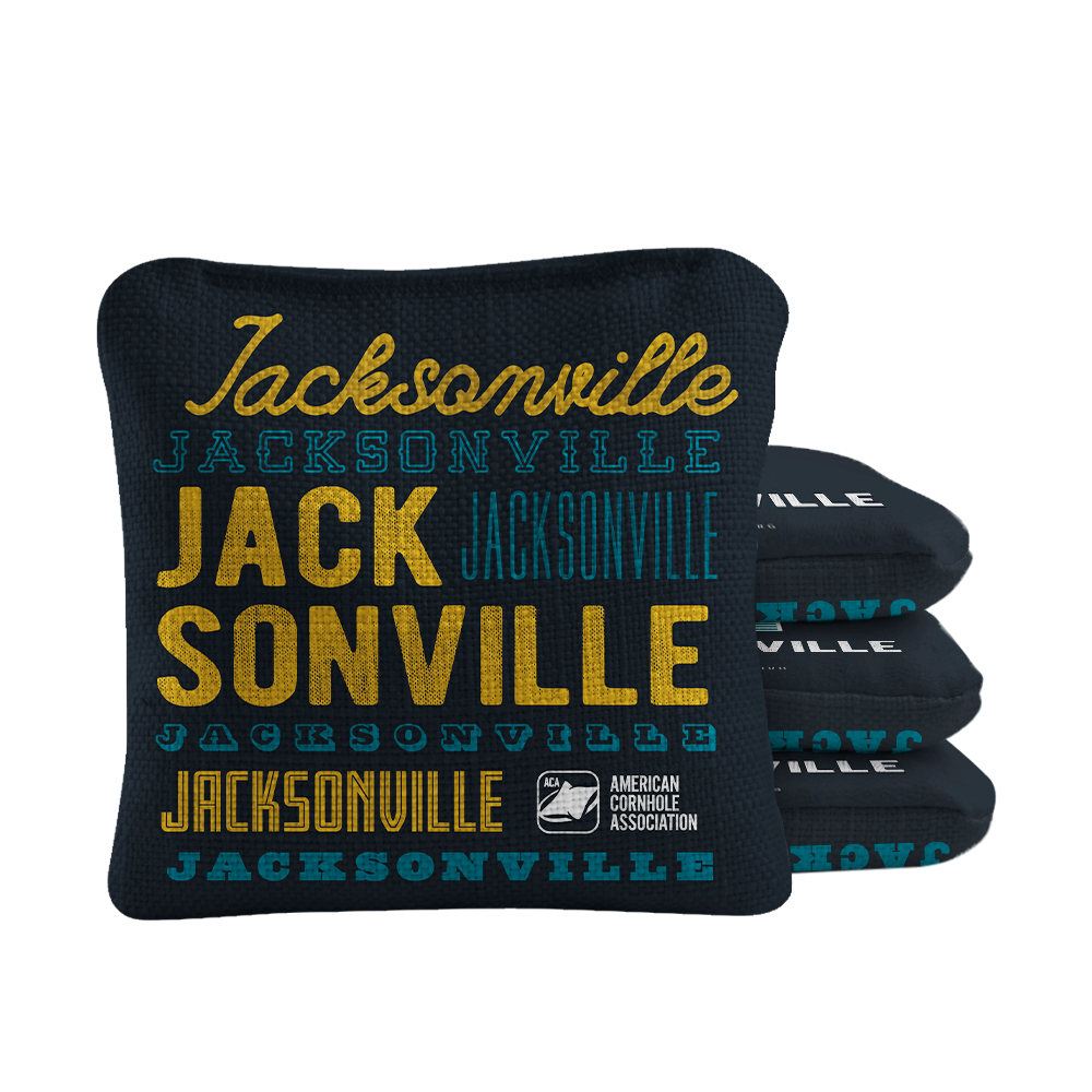 Jacksonville Football Vintage Gameday Synergy Pro Cornhole Bags