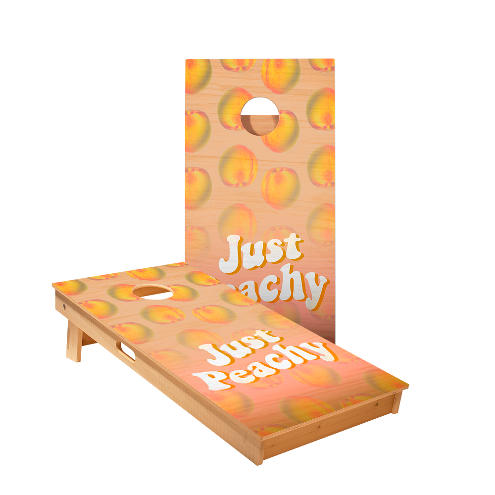 Just Peachy Star Cornhole Boards