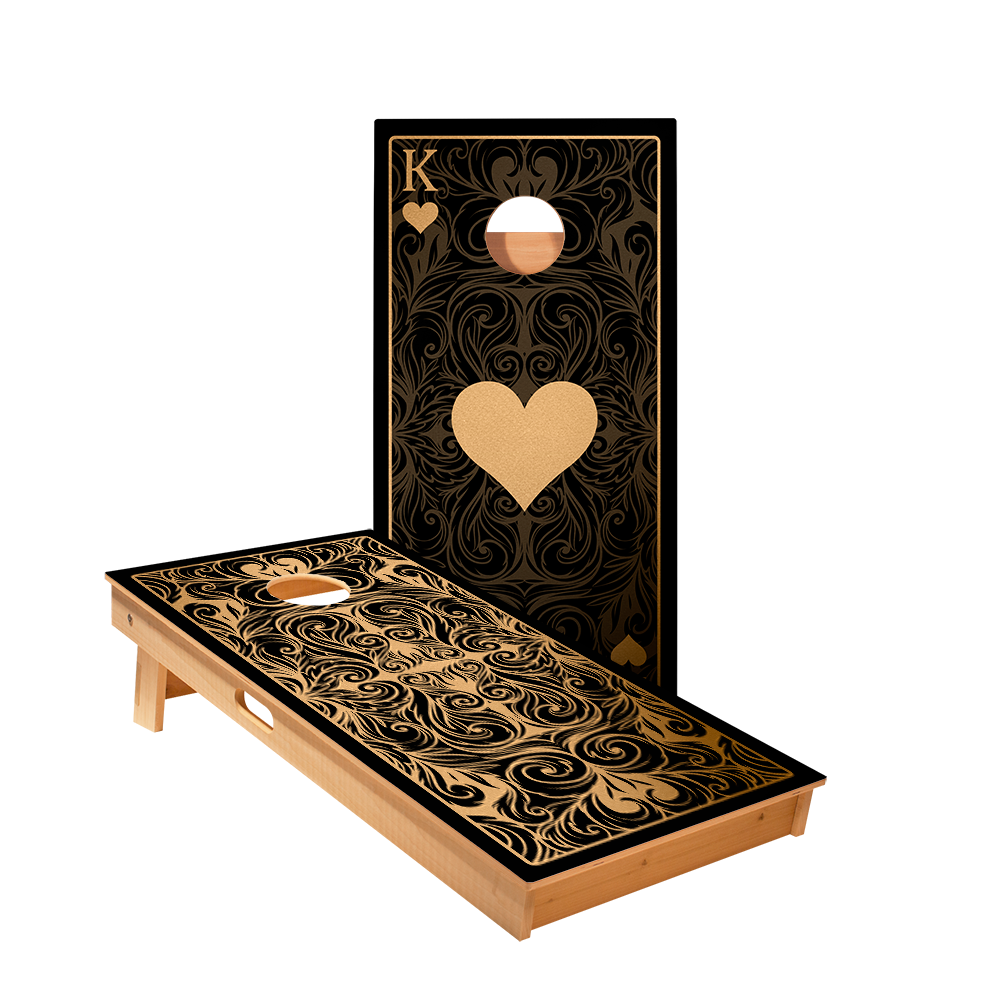 King Of Hearts Star Cornhole Boards