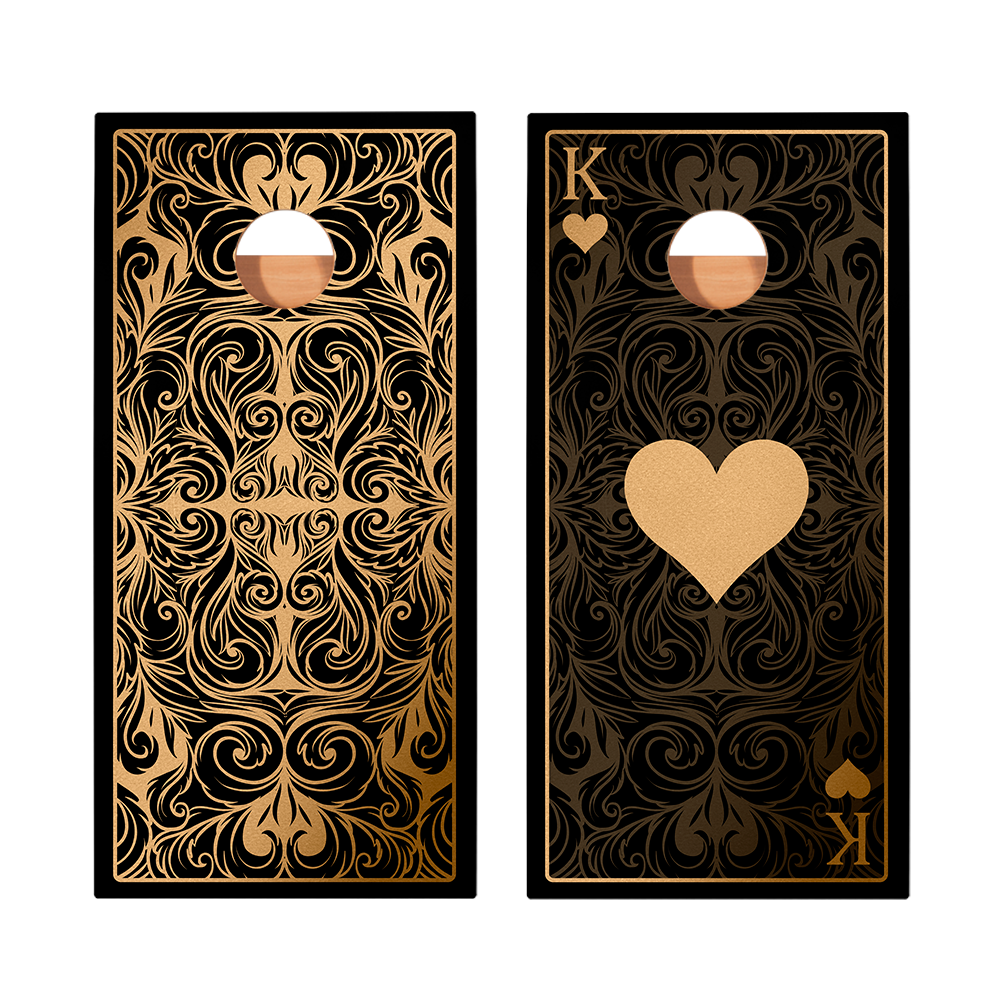 King Of Hearts Star Cornhole Boards