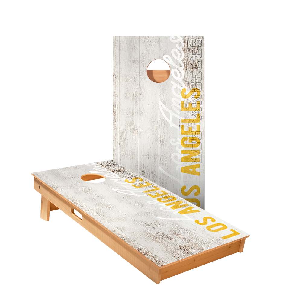 Los Angeles Yellow Football Vintage Gameday Star Cornhole Boards
