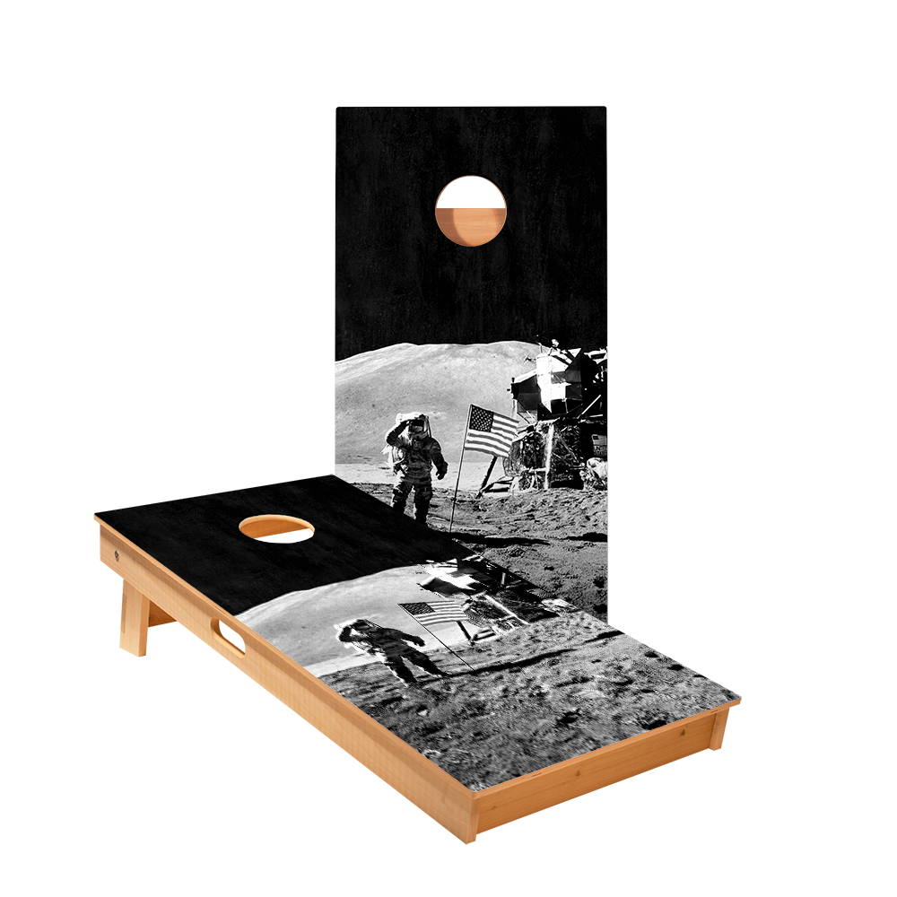 Moon Landing Star Cornhole Boards