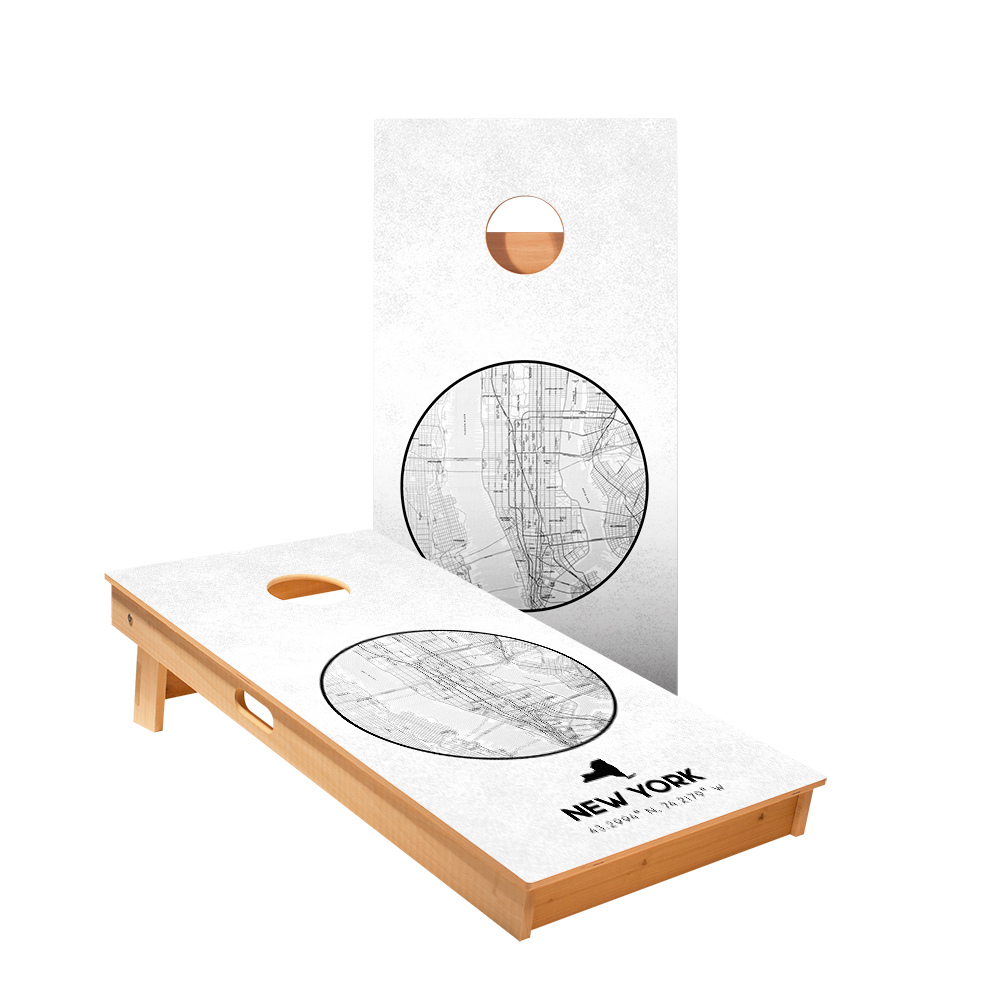 New York State Map Star Cornhole Boards