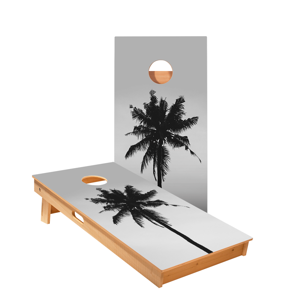 Palm Silhouette Star Cornhole Boards