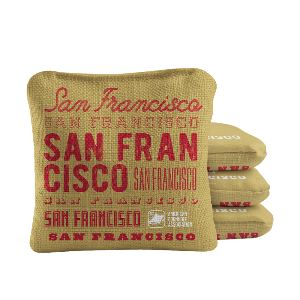 San Francisco Football Vintage Gameday Synergy Pro Cornhole Bags