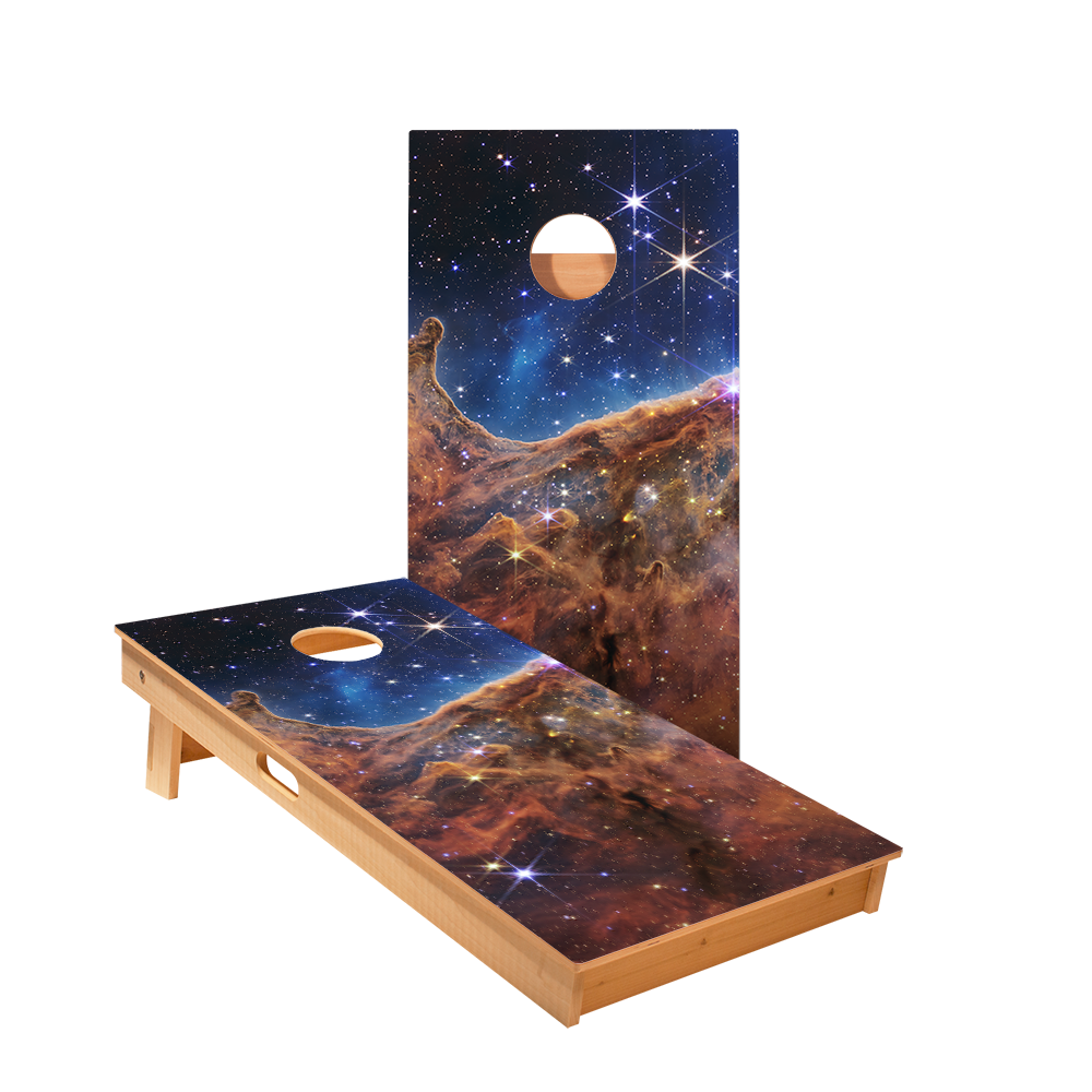 Cosmic Cliffs Star Cornhole Boards