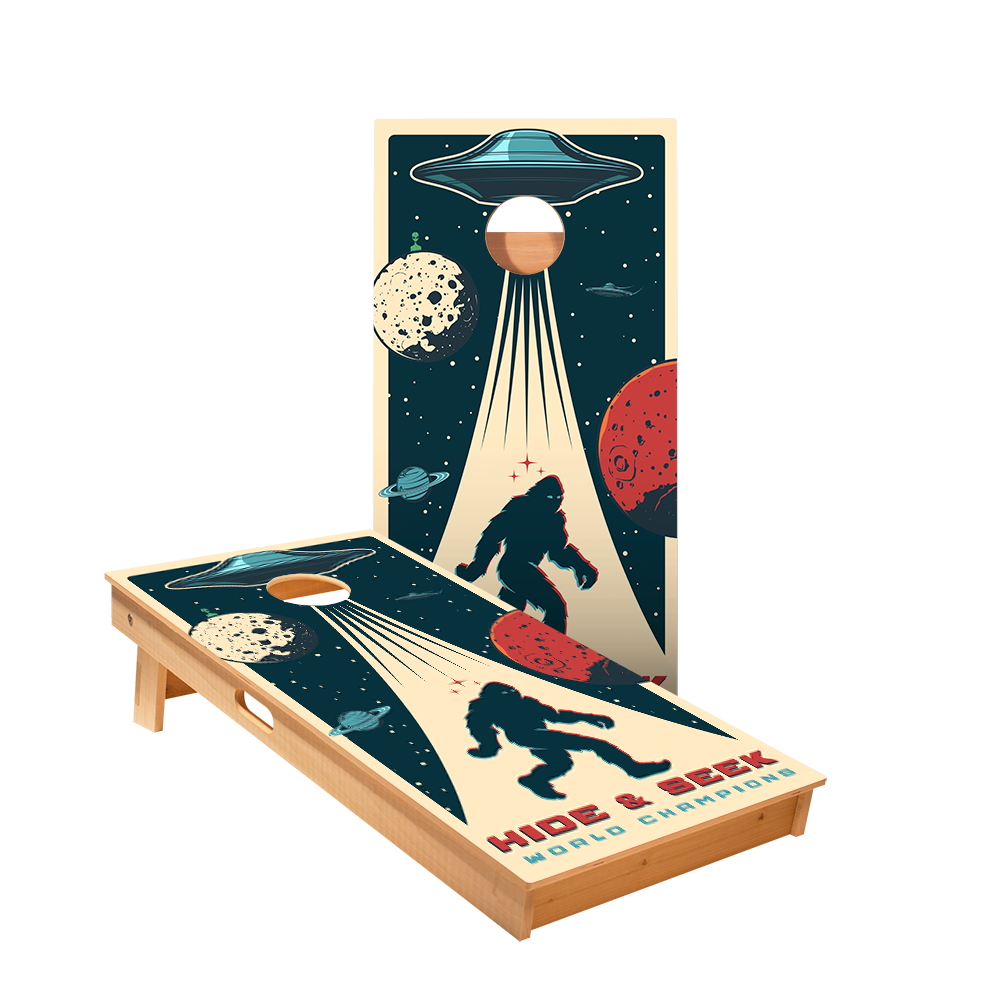 Hide & Seek Sasquatch Star Cornhole Boards