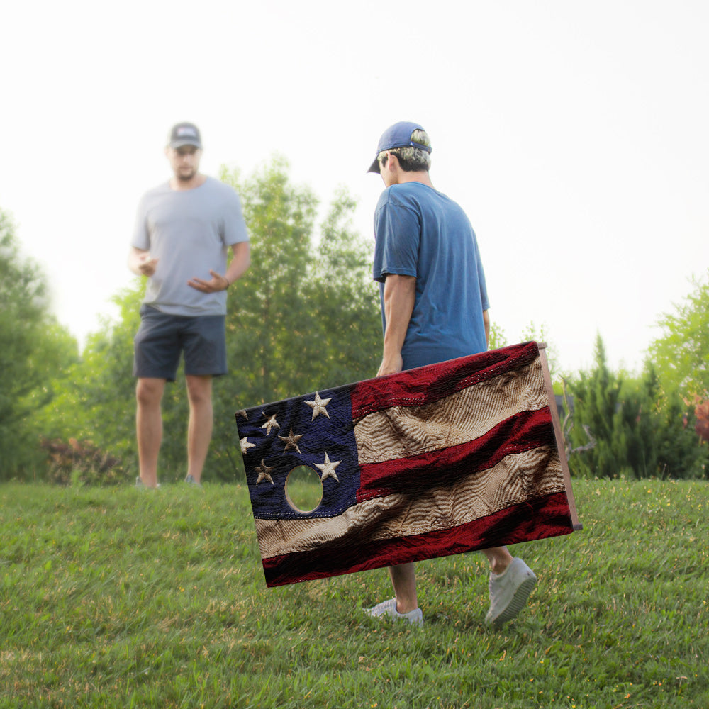 Cloth United States Flag Sig Pro Cornhole Boards