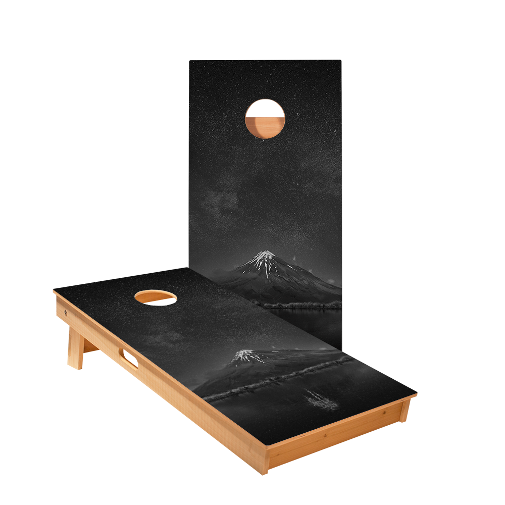 Starry Sky Mountain Star Cornhole Boards