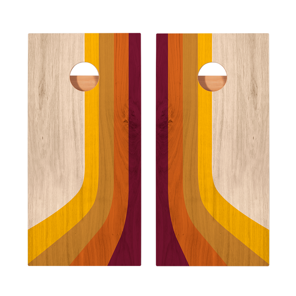 Swashed Stripes Star Cornhole Boards