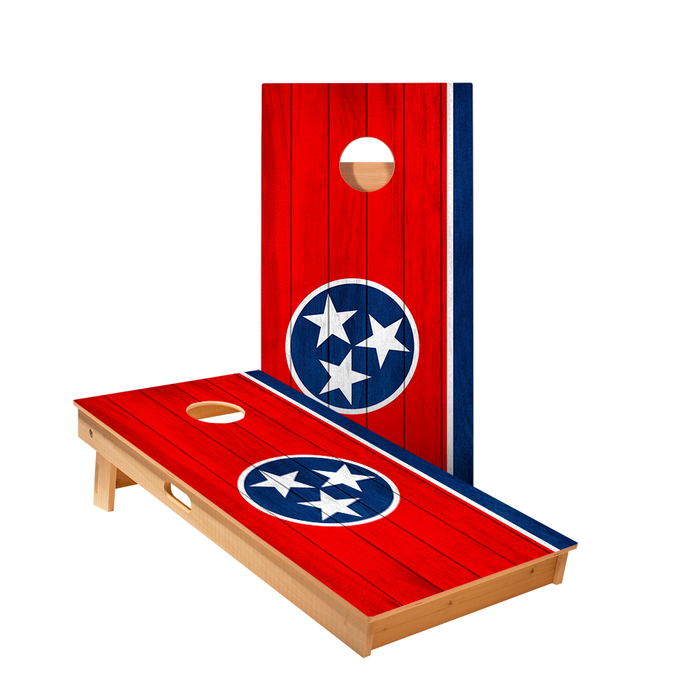 Tennessee Flag Star Cornhole Boards