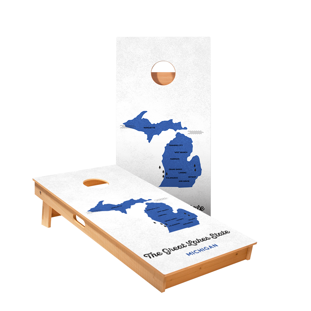 Great Lakes State Star Cornhole Boards