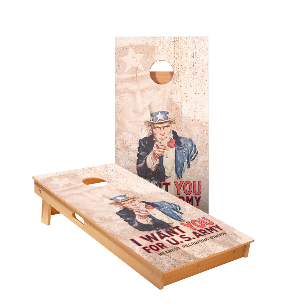 Uncle Sam Star Cornhole Boards