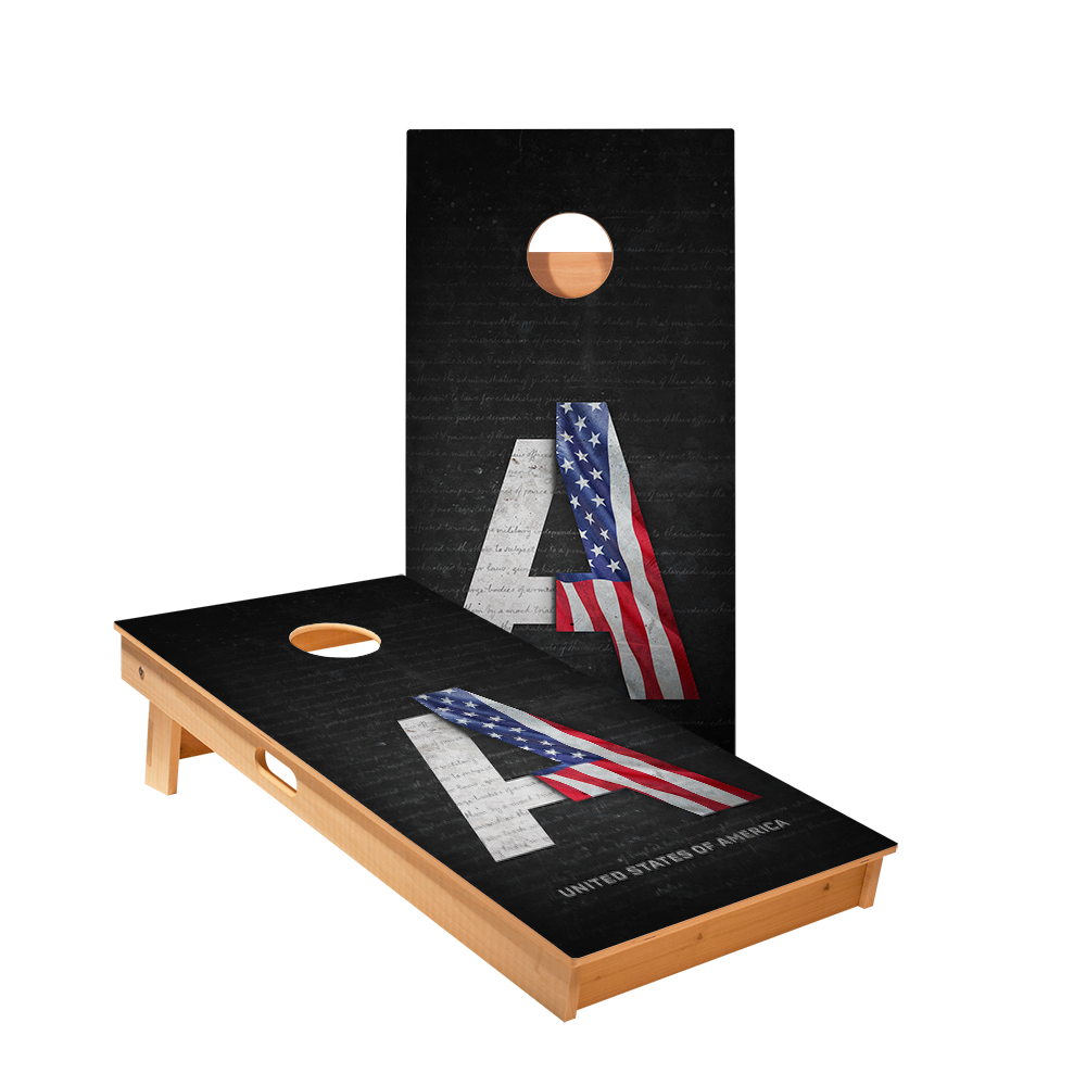 United States Flag Constitution Star Cornhole Boards