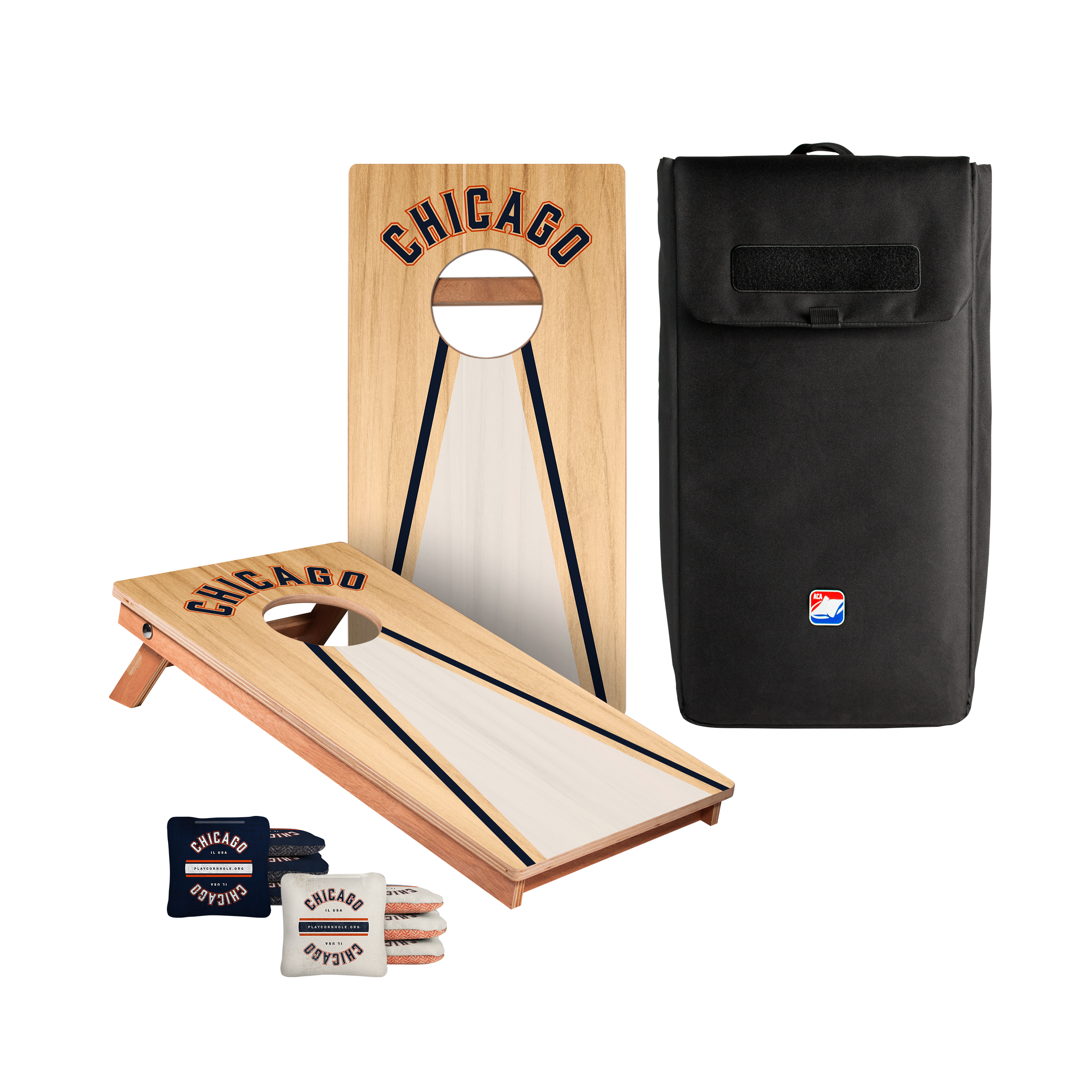 Chicago Football Gameday Backyard 1x2 ft Cornhole Board Set