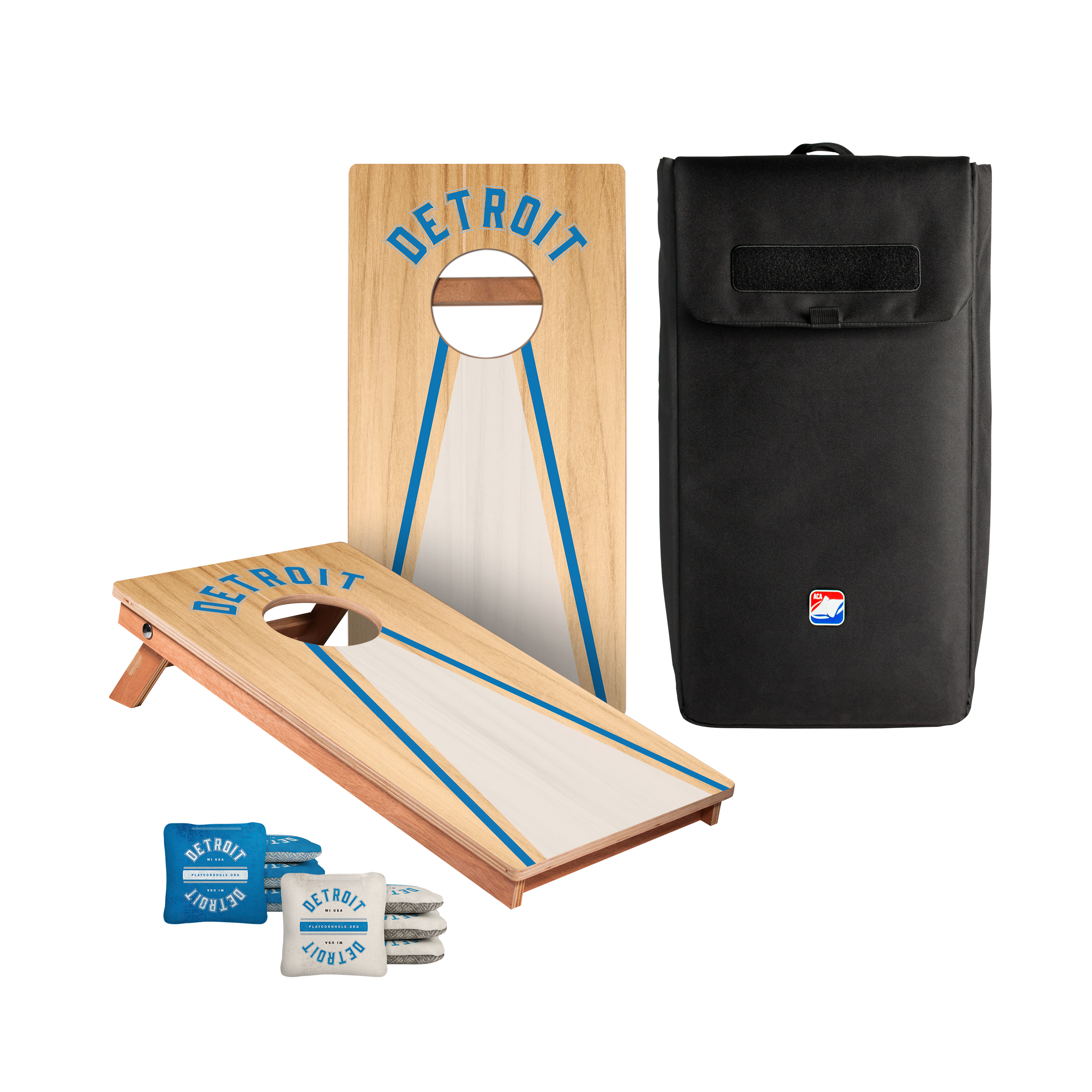 Detroit Football Gameday Backyard 1x2 ft Cornhole Board Set