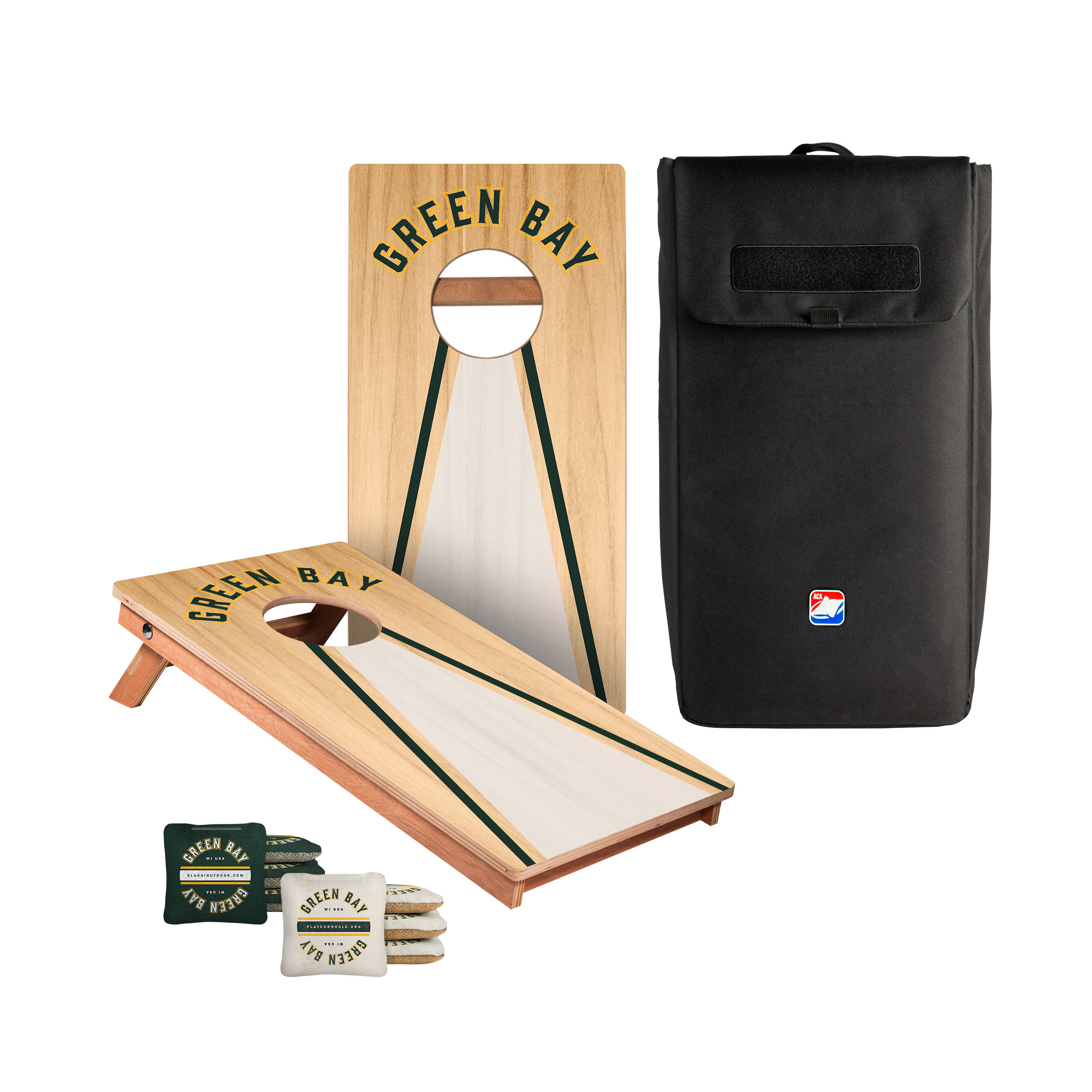 Green Bay Football Gameday Backyard 1x2 ft Cornhole Board Set