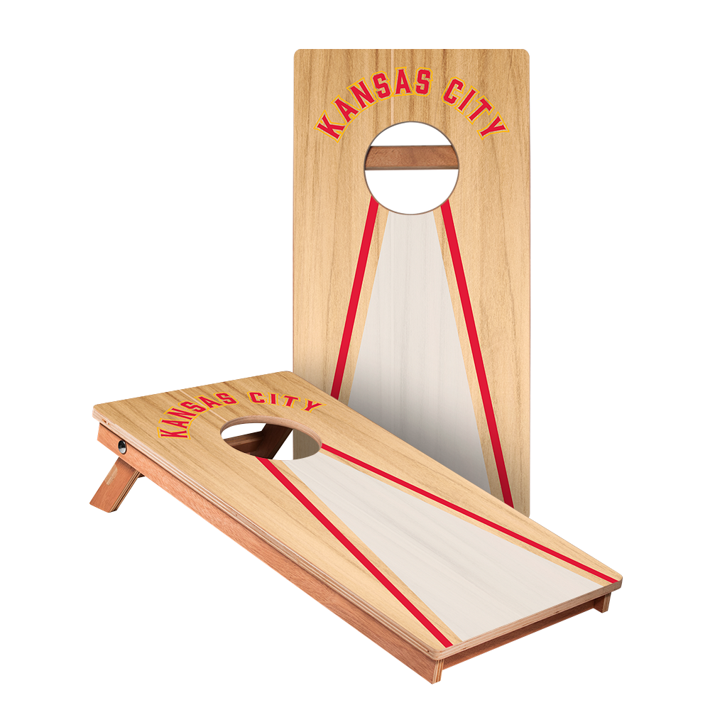 Kansas City Football Gameday Backyard 1x2 ft Cornhole Board Set